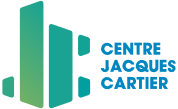 Logo du Centre Jacques Cartier. Il représente un J et un C stylisé, en vert.